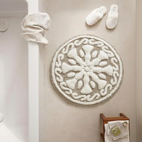 Miniatura 9 de Madison Park Casablanca 100% Cotton Tufted Bathroom Rugs Luxurious Plush Medallion Floral Pattern Bath Mat Absorbent, Quick Dry, Spa Design Shower