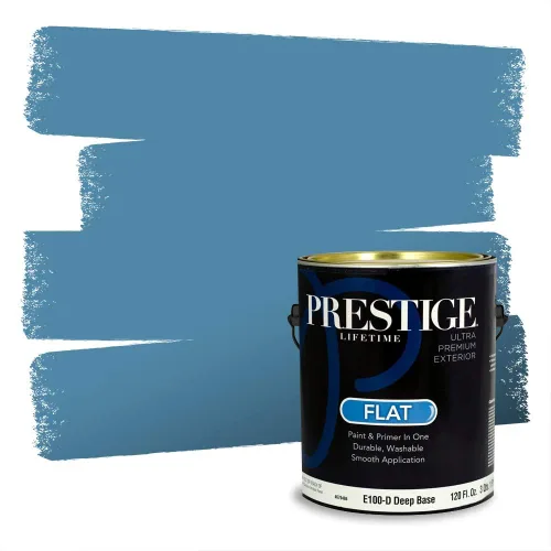 Miniatura 1488 de Pintura Exterior + imprimación PRESTIGE, todo-en-uno, 1 galón, acabado mate, color comparable al Valspar* Royal Gray* VS151-Gris real