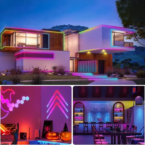 Miniatura 7 de Cuerda de luces LED, tira de luces LED de neón de 9.84 pies con luminosa de 360 grados, 5 V USB flexible IP67, impermeable, sincronización