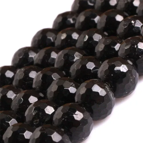 Miniatura 6 de Granos de piedra preciosa semipreciosa natural del grado AAA para la fabricación de la joyería 15 '' (Rondelle espinela negra/2X4MM)