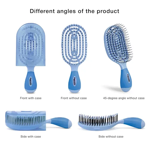 Miniatura 7 de NuWay 4HAIR® TravelC® Ventilado Patentado en EE.UU. para Todos los Tipos de Cabello es Seguro para Secador de Cabello (Azul Bebé)