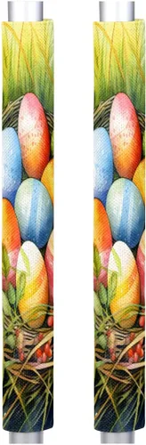 Miniatura 43 de Pardick Juego de 2 cubiertas para manija de puerta de refrigerador, diseño de hoja de limón amarillo lavable, protector decorativo para manija