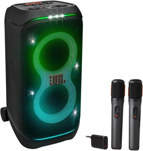Miniatura 17 de JBL PartyBox Stage 320 - Altavoz portátil para fiestas con mango telescópico y ruedas anchas y resistentes, potente sonido JBL Pro, espectáculo