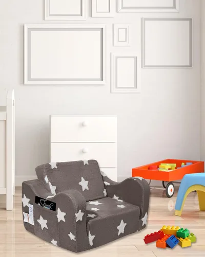Miniatura 2 de KokoSelene Sofá para Niños Pequeños, Sofá para Niños Pequeños Plegable, Sofá Convertible 2 en 1 para Niños a Cama Tumbona para Niñas y Niños, Ideal