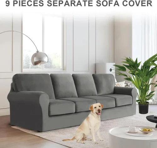 Miniatura 253 de Funda para Sofá de Terciopelo, Fundas Elásticas para Sofá para Funda Principal Separada/Respaldos y Cojines de Asiento, Funda para Sofá, para Fundas