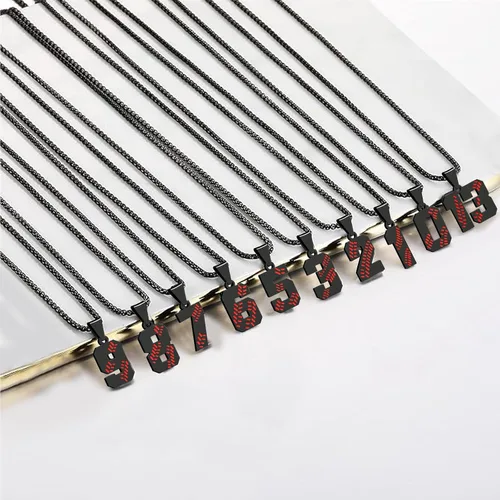 Miniatura 7 de Inspiration - Collares de béisbol, collar con número de camiseta de béisbol y colgante de cruz de acero inoxidable, regalo de béisbol personalizado