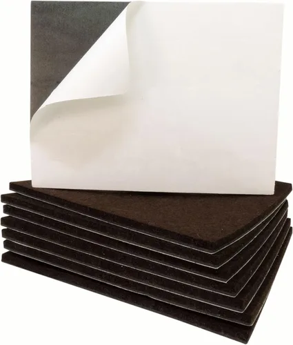 Miniatura 8 de SoftTouch Hoja de fieltro autoadhesiva para muebles para superficies duras para cortar en cualquier forma (paquete de 2) - Marrón nogal, hojas
