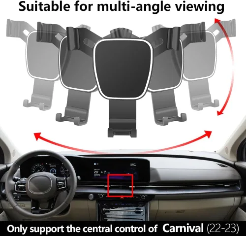 Miniatura 4 de Soporte para teléfono de coche para Kia Carnival 2022 2023 2024 LX EX SX Prestige Minivans Accesorios para automóviles Soporte de navegación