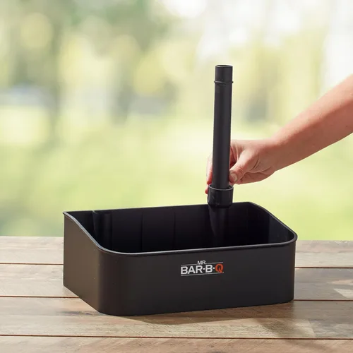 Miniatura 6 de Mr. Bar-B-Q Carrito plegable para barbacoa con gancho extendido, almacena todos los accesorios de parrilla en un solo lugar, organizador de barbacoa