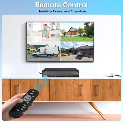 Miniatura 7 de Almacenamiento de 90 días y audio de 2 vías: sistema de cámara de seguridad con cable para exteriores, sistemas de cámara de seguridad con cable