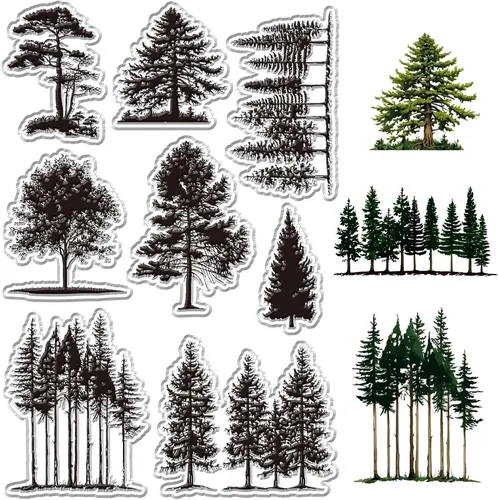 Miniatura 11 de CRASPIRE Sellos de goma transparente para plantas en maceta, sello de plantas de primavera, sello transparente para hacer tarjetas, sellado de hojas