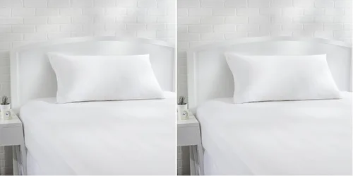 Miniatura 13 de Amazon Basics Protector de almohada hipoalergénico 100% algodón estándar transpirable con cremallera, lavable a máquina, blanco, 27 x 21 pulgadas