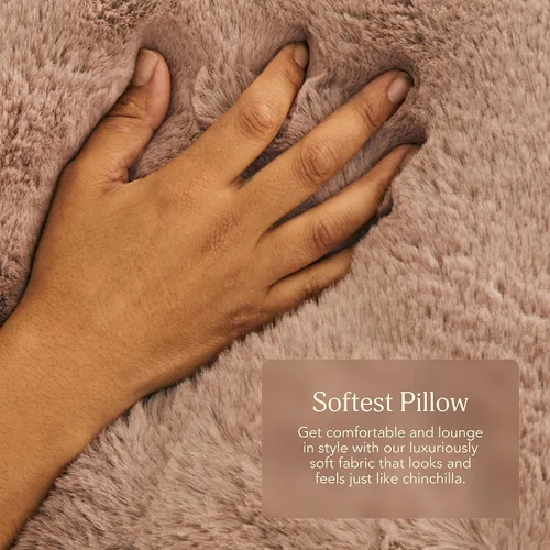 Miniatura 5 de UnHide Squish Almohada lumbar – Almohada de piel sintética – Almohada extra suave – Forma rectangular, relleno de poliéster – Lavable a máquina