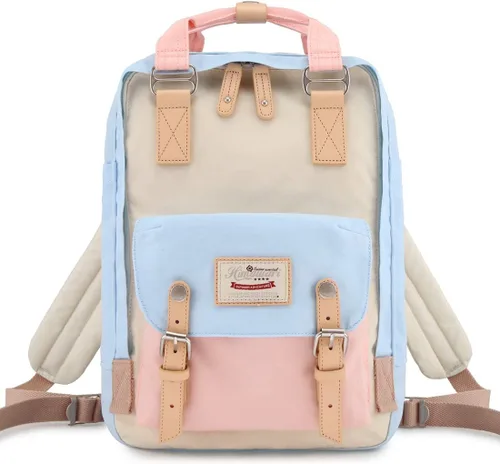 Himawari Mochila escolar impermeable de 14.9 pulgadas / .37.84 cm. Bolsa de Viaje Clásica de Colegio para mujer, portátil de 14 pulgadas / 35.56 cm.