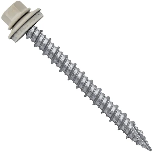 Miniatura 23 de Brite - Tornillos para techos de metal blanco (10 x 2 unidades), cabezal de arandela hexagonal, arranque automático/roscado, arandela EPDM, 3 x 250