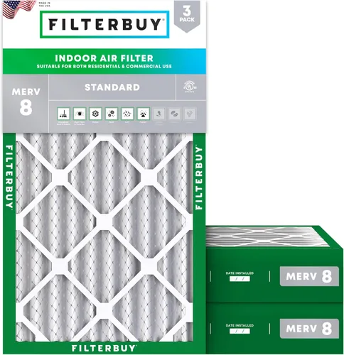 Miniatura 15 de Filterbuy - Filtro de aire MERV 8 de 21x22x1 de defensa esencial contra el polvo y las alergias (paquete de 3), filtros plisados electrostáticos