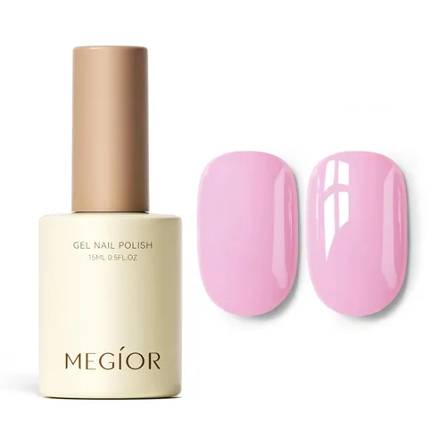 Miniatura 17 de MEGIOR Esmalte de uñas de gel blanco de 0.5 fl oz, color blanco antiguo, secado con luz UV, esmalte de gel francés, arte de uñas, salón de manicura
