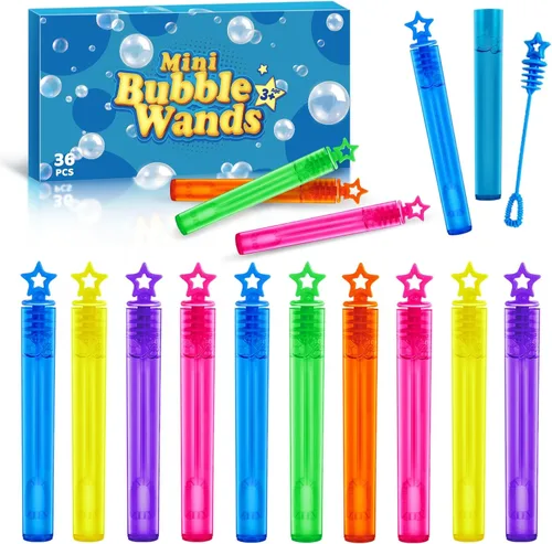 Miniatura 10 de 300 piezas de varitas para burbujas mini, surtido de juguetes para regalos de fiesta de burbujas para niños, juguetes temáticos para cumpleaños