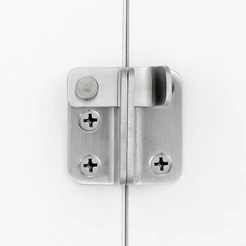 Miniatura 9 de INIRET 2 paquetes de pestillos abatibles, 60 mm x 54 mm, candado de puerta de granja de acero inoxidable negro engrosado y resistente, pestillo
