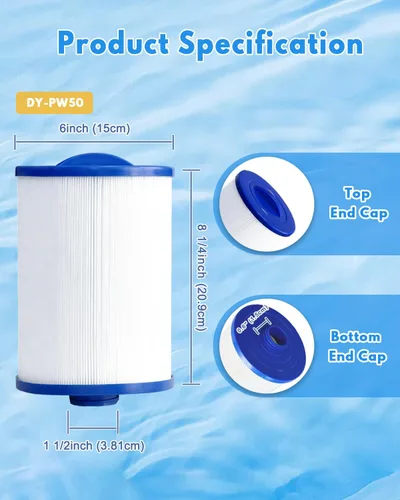 Miniatura 3 de Filtro de repuesto para spa (paquete de 2) Filtro de bañera de hidromasaje de 50 pies cuadrados para 6CH-940, FC-0359