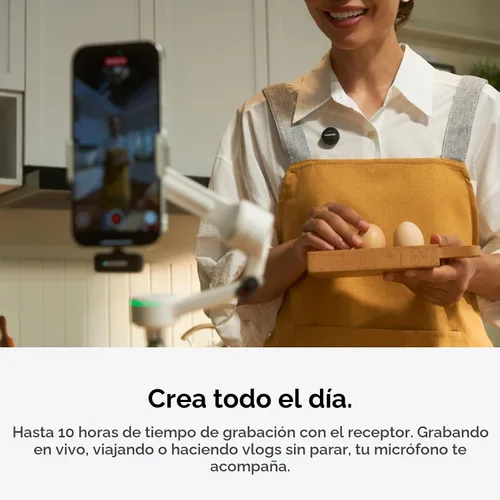 Miniatura 8 de Insta360 Mic Air (1 TX + 1 RX), Micrófono Inalámbrico con Cancelación de Ruido, Alcance de 300m, para USB-C iPhone/Android/PC/Mac, Vlog, Transmisión