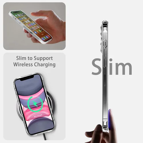 Miniatura 5 de JJGoo Compatible con iPhone 11 Funda transparente, transparente a prueba de golpes, delgada, antiarañazos, carcasa protectora de policarbonato duro