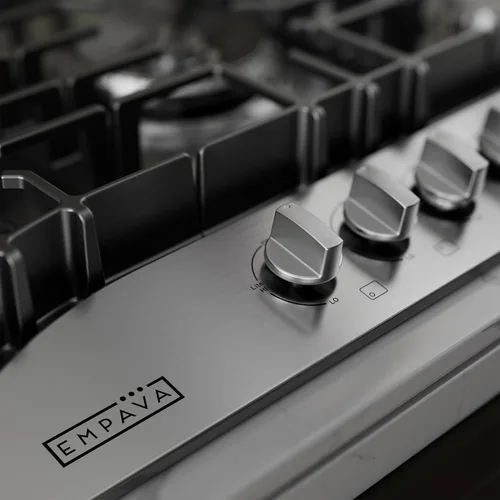 Miniatura 5 de Empava - Anafe de gas de 30 pulgadas con 5 quemadores de clase mundial fabricados en Italia SABAF, convertible a GLP/GN, ideal para cocinas de RV