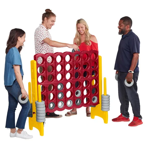 Miniatura 11 de ECR4Kids - Juego de mesa Jumbo de 4 en fila para niños, adultos y familias, para uso en interiores y exteriores, de 4 pies de alto