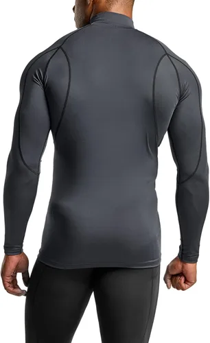 Miniatura 3 de TSLA - Paquete de 1 o 3 camisetas de compresión para hombre de manga larga con SPF 50 camiseta de entrenamiento deportiva de protección