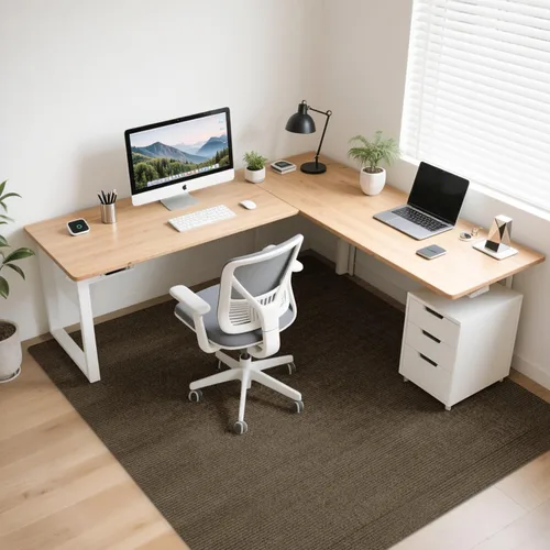 Miniatura 9 de Tapete para silla de oficina para pisos de madera dura y baldosas, 48" x 36" Tapetes para silla de escritorio de computadora, Tapete antideslizante