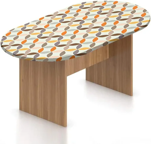 Miniatura 10 de XISUNYA Mantel ovalado ajustable para patio, mantel geométrico de poliéster elástico, mantel ajustable con estampado tribal, se adapta a mesas