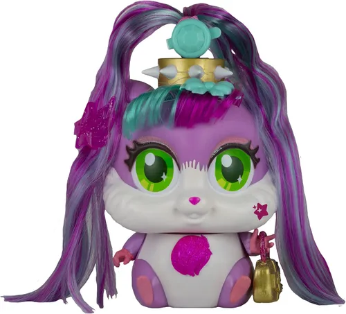 Hamstars - Cloe - Incluye peine mágico con purpurina y accesorios - Longitud ajustable del cabello - Tatuaje secreto que aparece a la luz del sol -