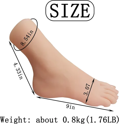 Miniatura 3 de SZLYTYUN Un par de modelos de pies femeninos de silicona realistas de tamaño real, pies de silicona para mostrar zapatos, joyas, sandalias