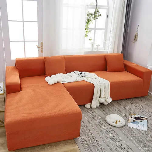 Miniatura 16 de Konsilsa Funda de sofá modular de alta elasticidad, fundas de sofá lavables de jacquard suave con parte inferior elástica, protector de muebles