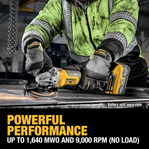 Miniatura 5 de DEWALT Amoladora angular inalámbrica sin escobillas de 20V MAX XR, 4-1/2 pulg. - 5 in., Velocidad variable, antirrotación, interruptor de paleta
