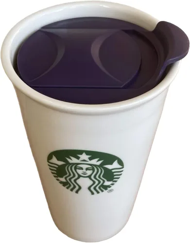 Miniatura 2 de MIE Tapa de repuesto para taza de café y taza de té – Compatible con taza de viaje de cerámica Starbucks 10oz / 12oz / 16oz, tapa deslizante, tapa