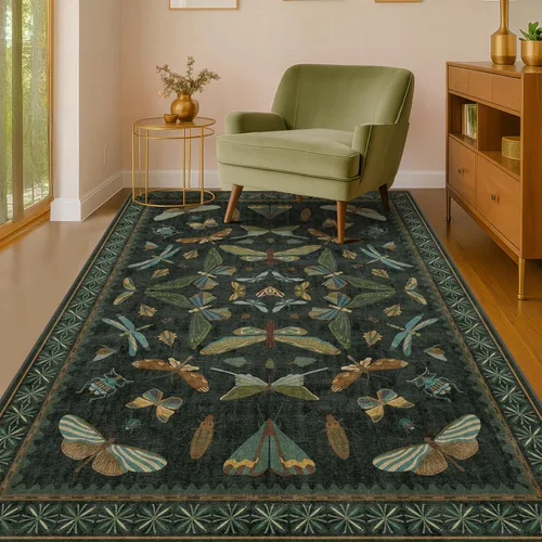 Miniatura 164 de Hazo Haus Alfombra de Baño Bohemia Lavable 2x3, Alfombras Pequeñas para Cocina, Tocador, Puerta Principal Entrada Interior, Antideslizante Pelo Bajo