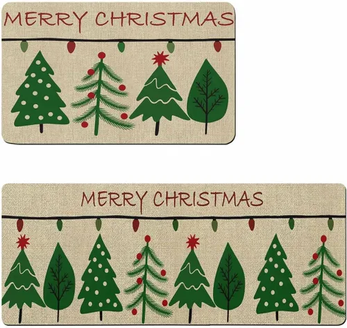 Tapete de baño de Navidad para bañera, antideslizante, de secado rápido y absorbente, con tierra de diatomeas, para fregadero de cocina, lavable,