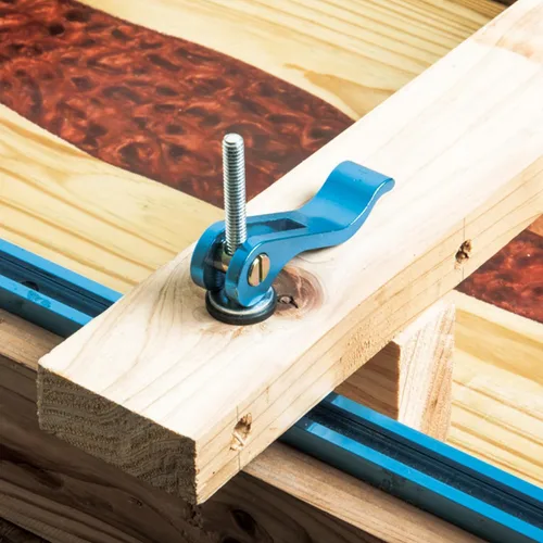 Miniatura 6 de POWERTEC 2 unidades, abrazadera de leva de 1/4"-20, abrazadera de palanca con pernos de riel en T de 3", abrazadera de riel en T para prensa