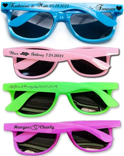Miniatura 5 de Gafas de sol de boda personalizadas en destino a granel favores de boda para invitados nupcial fiesta gafas de sol conjunto
