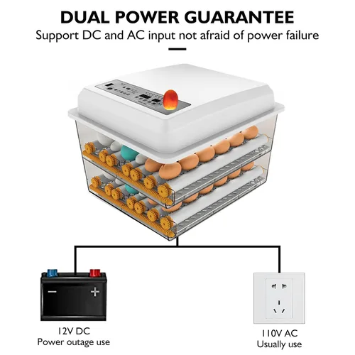 Miniatura 6 de Incubadora de huevos – Incubadora de huevos con giro automático de huevos y control de humedad, criador grande de aves de corral para pollos
