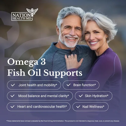Miniatura 3 de Aceite de pescado Omega-3 MD - Suplemento Omega 3 para mujeres y hombres - Aceite de pescado capturado en la naturaleza y sin eructos 3600 mg