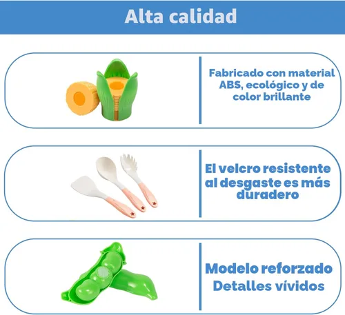 Miniatura 4 de Bruvoalon Juego de 67 piezas de juguetes de cocina para niños, juego de cocina de simulación para niños pequeños con ollas, sartenes, utensilios