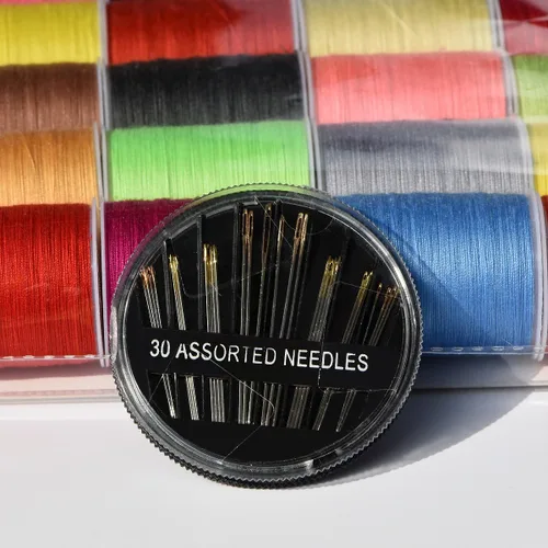 Miniatura 6 de Kit de 30 carretes de hilo de coser de alta calidad (2300Y) de 42 colores, excelente poliéster para bordados o coser a máquina, kit de coser, hilo