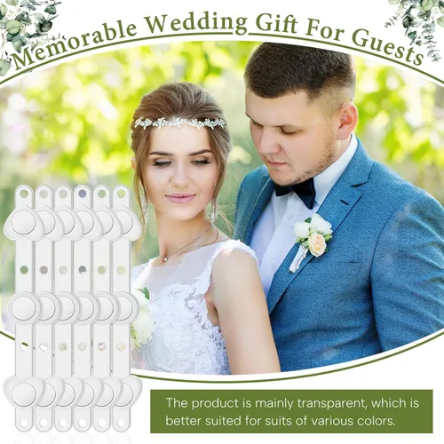 Miniatura 6 de Waydress 10 pares de imanes florales para boutonniere pequeños, pines de ramillete fijos, imanes para gemelos, broches, flor adhesiva para boda