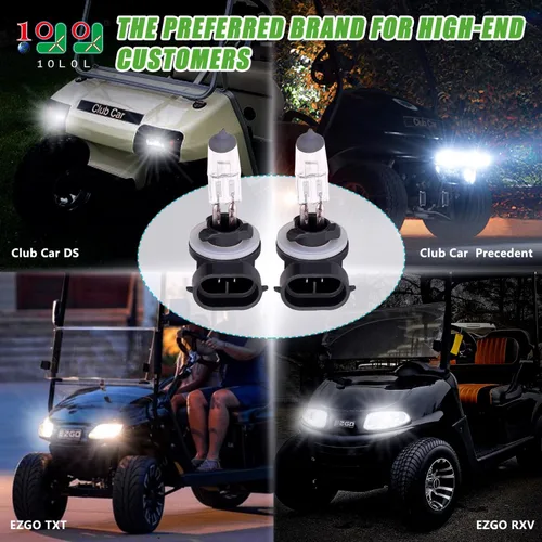 Miniatura 2 de 10L0L Bombilla halógena para faros delanteros de carrito de golf, 37 W, 12 V, 886 para Club Car DS 1999 y precedente 2004 en adelante, EZGO 1994
