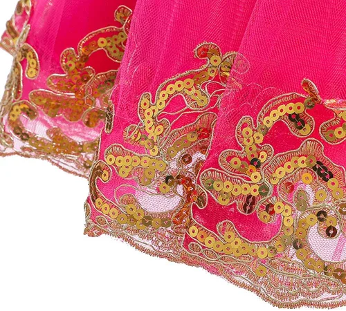 Miniatura 6 de ODASDO Vestido de niña de flores para niña, con lentejuelas, lazo, tutú, princesa, para boda, dama de honor, cumpleaños, fiesta, desfile, 6M-11T