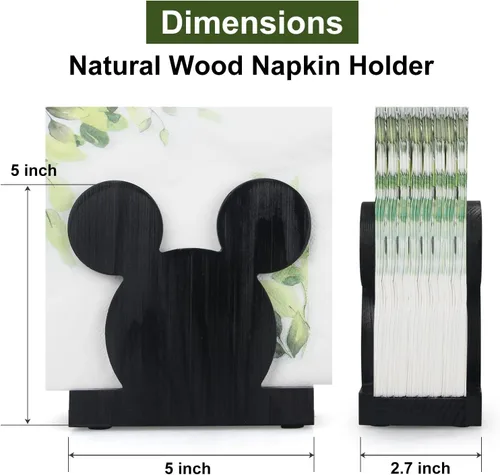 Miniatura 5 de Bonito servilletero de madera para decoración de mesa, servilletero de cocina, accesorios de escritorio de baño, moderno soporte de servilleta