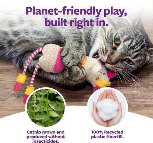 Miniatura 5 de SmartyKat Leggy Llama Catnip Juguete Pateador de Felpa Crujiente, Cuerpo Suave y Flexible para Luchar y Patadas de Conejo para Gatos y Gatitos