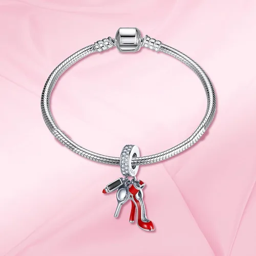Miniatura 2 de 925 Sterling Silver Charms for Bracelets and Necklaces Mom Heart Beating Love Charms Gift for Christmas Valentine's Day Mother's Day Gifts for Girls